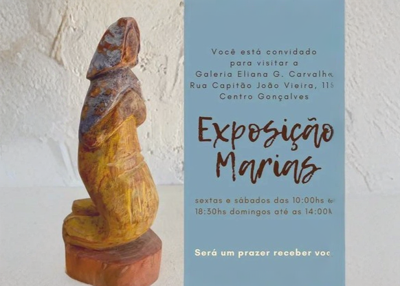 Cartaz da exposição Marias de Eliana Carvalho